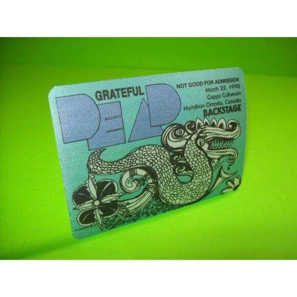 Grateful Dead Backstage Pass Sea Serpent Dragon 1990 Tour Vintage Original - Picture 3 of 6